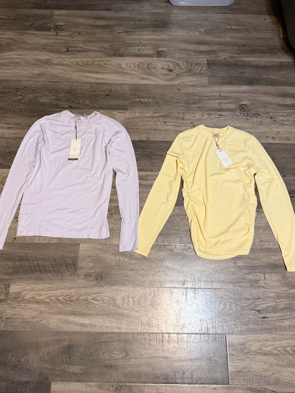 NWT CALIA Women's Long Sleeve Top Bundle Focus Spacedye & Tissue Crew XS